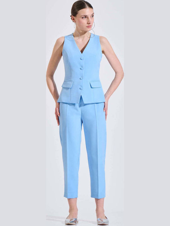 Damen Weste 10-031090-0 Hellblau Siel S