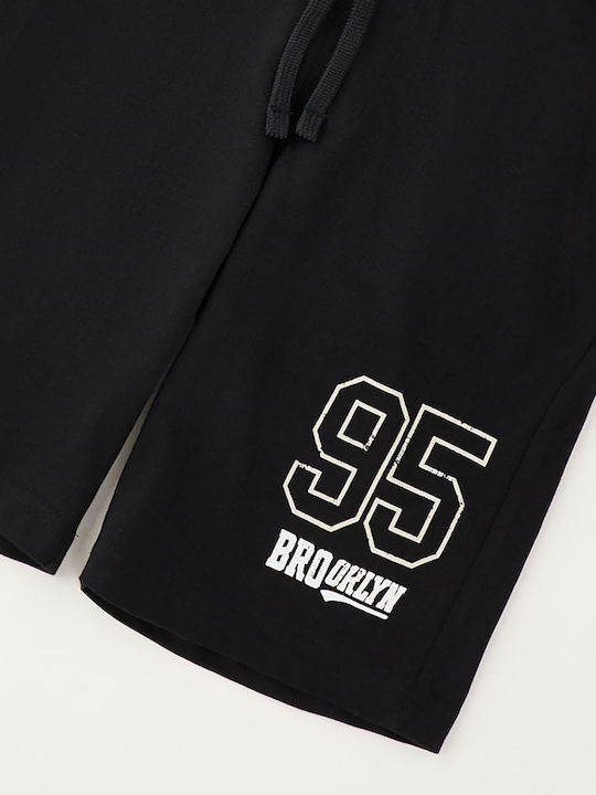 Kids Fabric Shorts/Bermuda Short Knitted Trousers Black