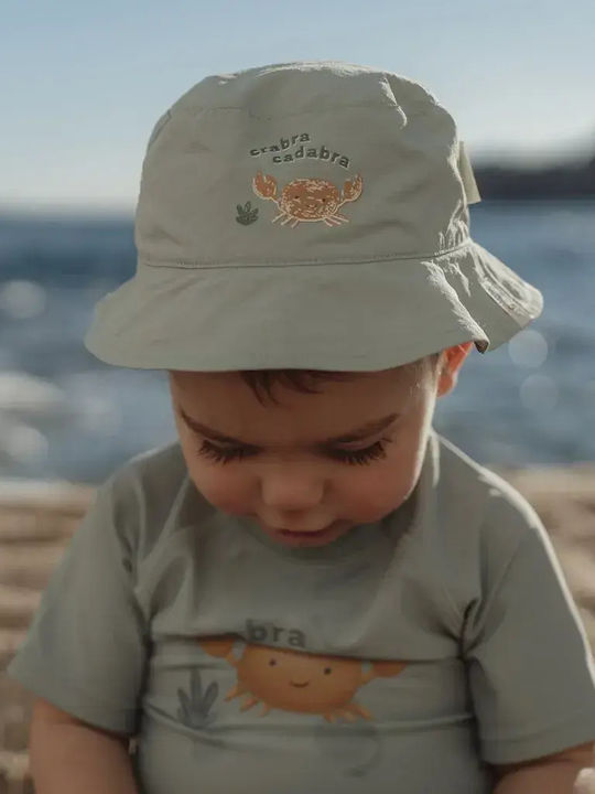 Little Dutch Kids' Fabric Sun Hat Ocean White