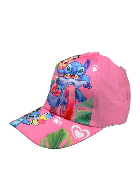 Elegant Kids' Hat Jockey Fabric Pink