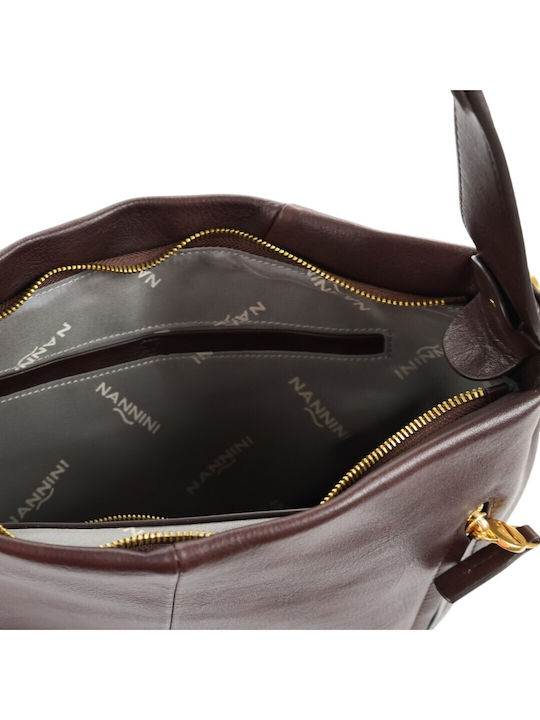 Leather Women's Shoulder Bag Brown