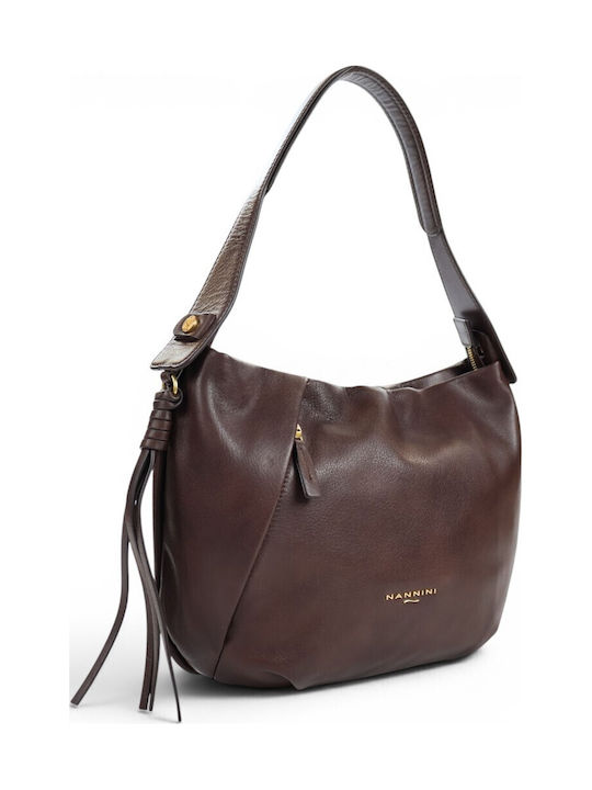 Leather Women's Shoulder Bag Brown