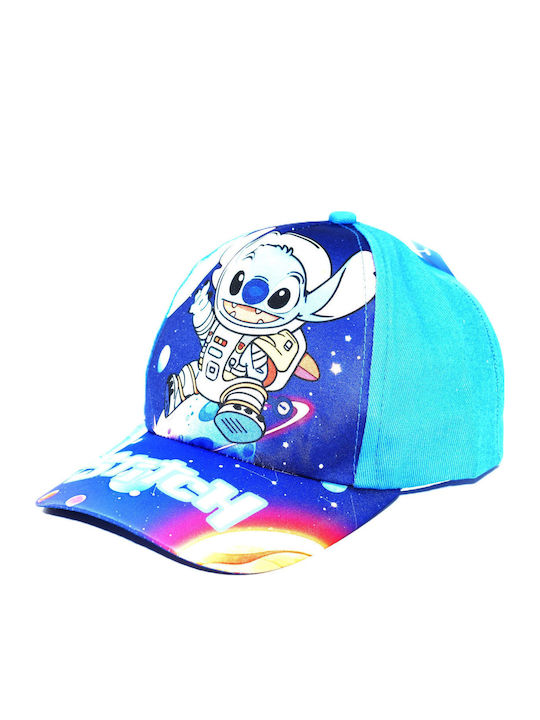 Elegant Kids' Jockey Fabric Blue Hat