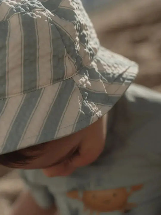 Little Dutch Kids' Fabric Sun Hat Ocean White