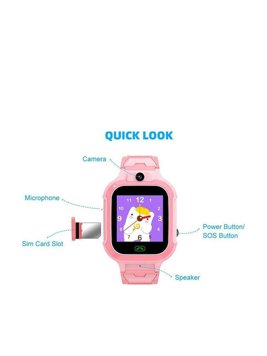 DAS.4 Smartwatch pentru Copii cu Cameră Roz