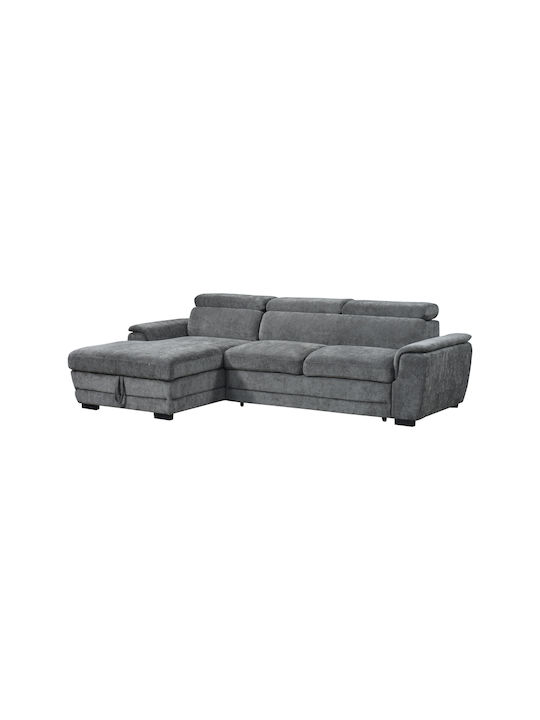 Dreamora Ecksofa Schlafsofa mit Rechteckecke & Stauraum Anthrazit 270x167x82cm