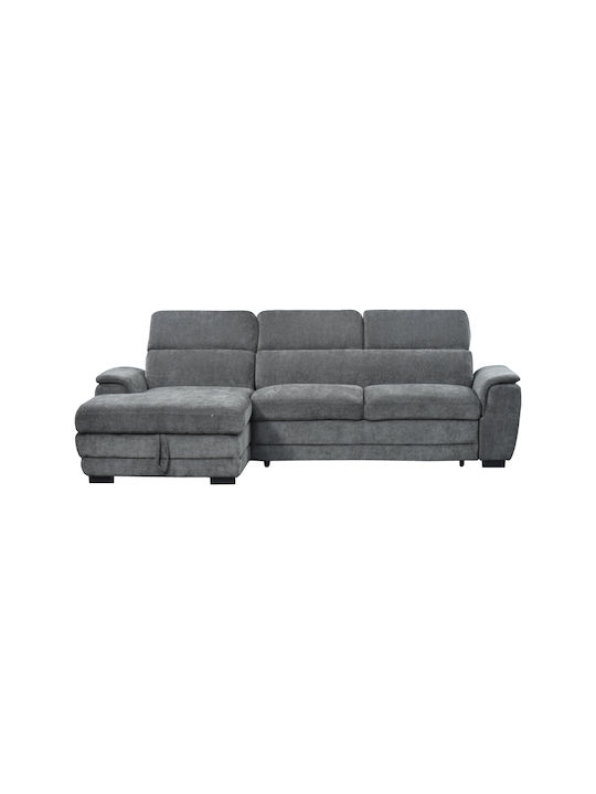 Dreamora Ecksofa Schlafsofa mit Rechteckecke & Stauraum Anthrazit 270x167x82cm