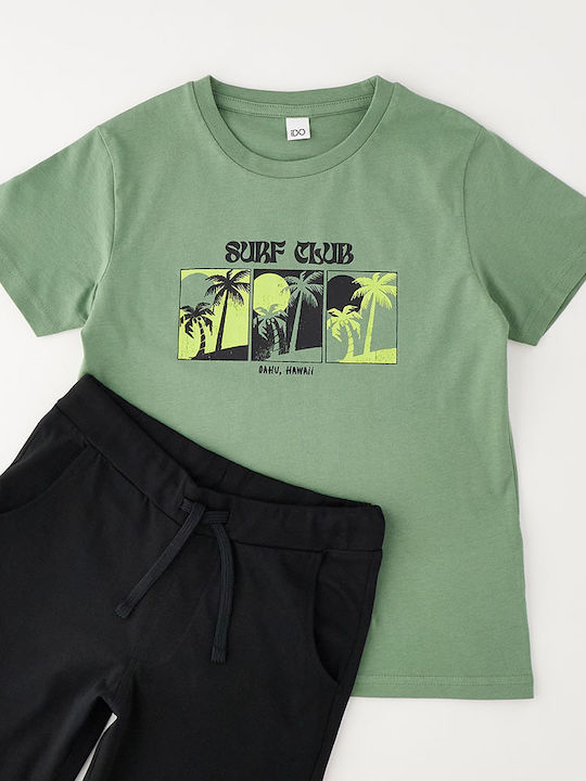 Kids Set with Shorts Summer 2 Pieces Sage Green