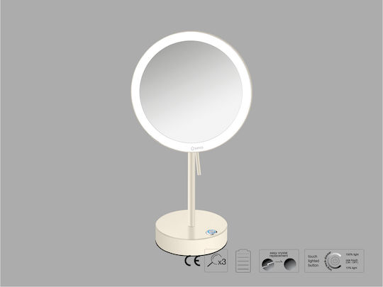 Sanco Sanco Schminkspiegel Tischgerät mit Licht 26cm MRLED-903-M26