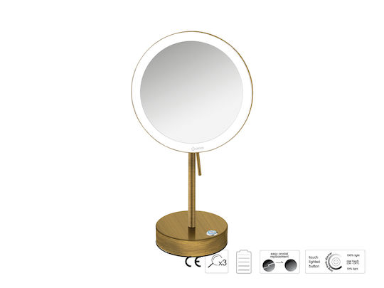 Sanco Sanco Schminkspiegel Tischgerät mit Licht 103cm Braune