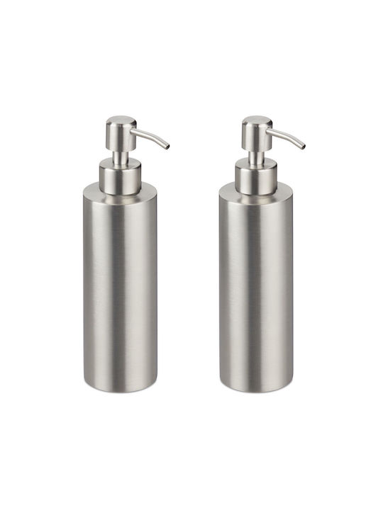 Relaxdays Dispenser din Oțel Inoxidabil Gri 300ml