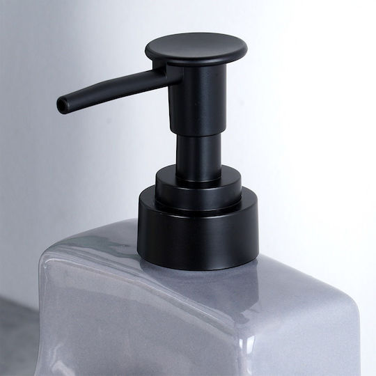 Vilde Kitchen Ceramic Dispenser with Sponge Holder Gray 400ml