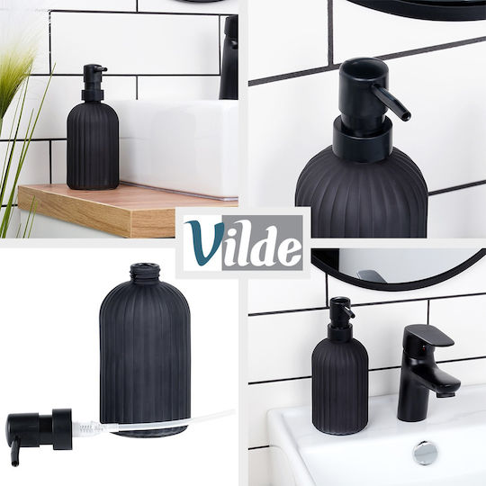 Vilde Dozator De Bucătărie Din Sticlă Negru 400ml