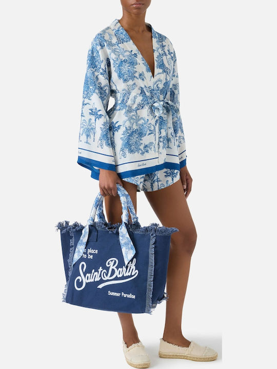 MC2 Beach Bag Made of Blue Canvas