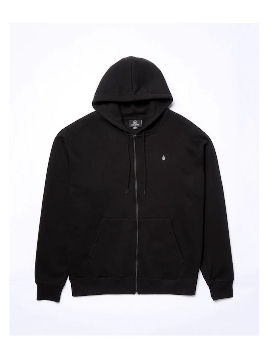 Single Hoodie Cardigan Black