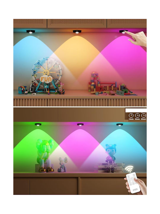 Διακοσμητικό Φωτιστικό LED RGB 6τμχ 6.5x6.5εκ.