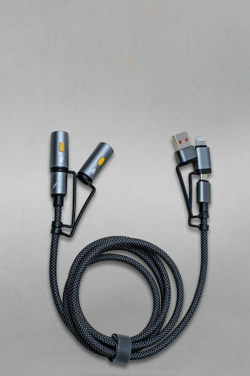 BW Batteries LED USB-zu-Type-C / Lightning Kabel Schwarz