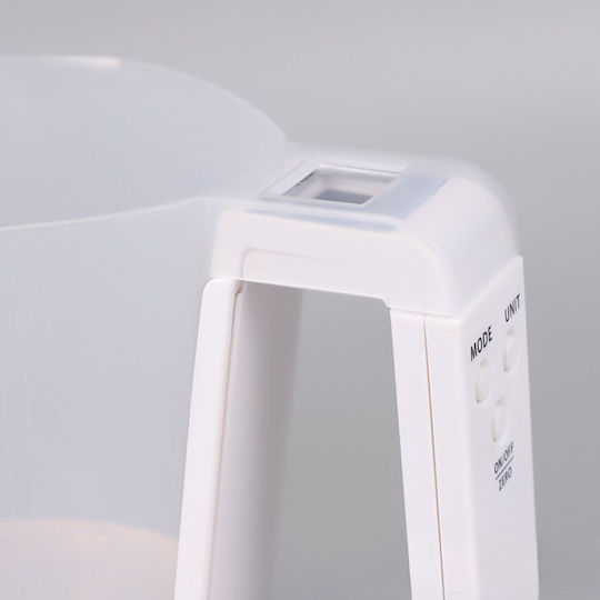 Alista Home Cântar de Bucătărie Digital cu Cană Gradată până la 5kg Alb