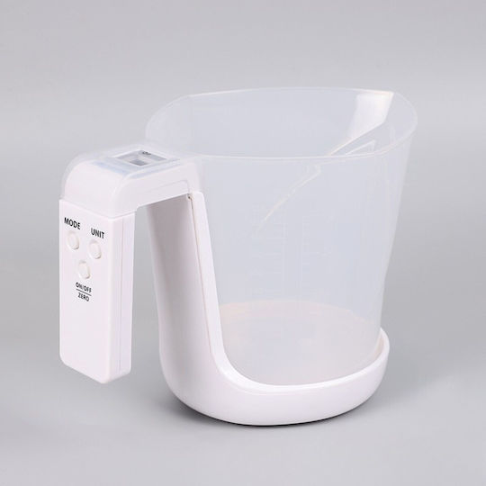 Alista Home Cântar de Bucătărie Digital cu Cană Gradată până la 5kg Alb