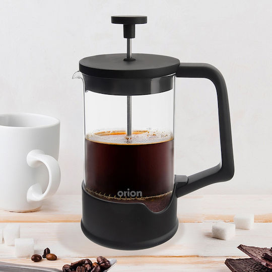 Glass French Press Coffee Tea Black 400 Ml