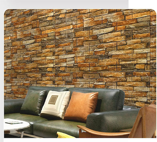 Panouri Decorative 3d Spumă Autoadeziv Roșu 70x77cm 10 Bucăți