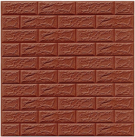 Panouri Decorative 3D Spumă Autoadeziv Maro 70x77cm 10 Bucăți
