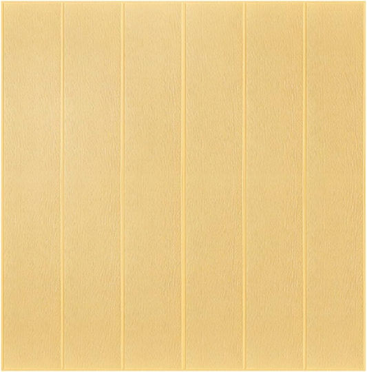 Panouri Decorative 3D Din PVC Autoadezive Ecru 70x70cm 10 Bucăți