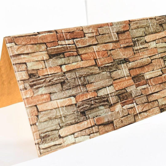 Panouri Decorative 3D Spumă Autoadeziv Maro 35x38cm 10 Bucăți