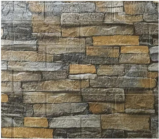 Panouri Decorative 3D Din PVC Autoadezive Galbene 70x77cm 10 Bucăți