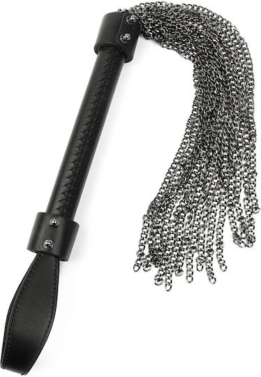 Hidden Desire Leather Μαστίγιο σε Μαύρο Χρώμα