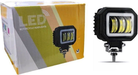Προβολάκι Μηχανής Led 1τμχ 12-80v Λεύκο Φως Motorcycle Headlight