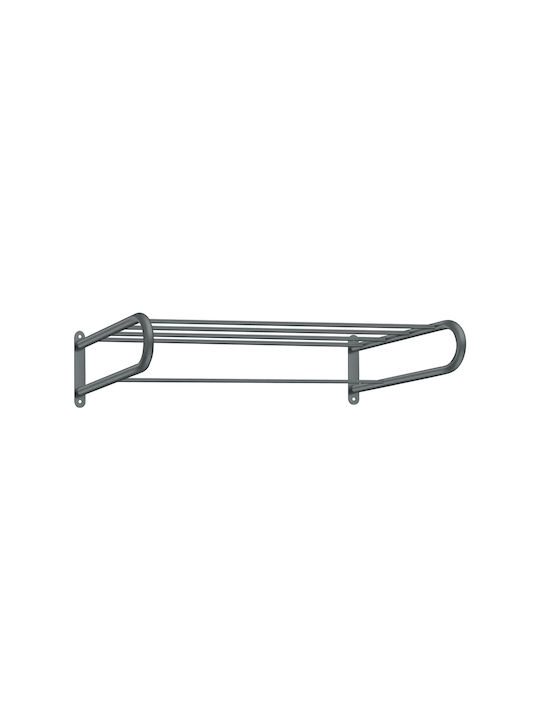 Sanco Badezimmerhaken & -halter Towel 00903-A03 Wandhalterung mit Schrauben 60x27cm Silber