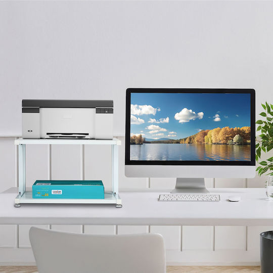Relaxdays 2-tier Printer Stand White 0