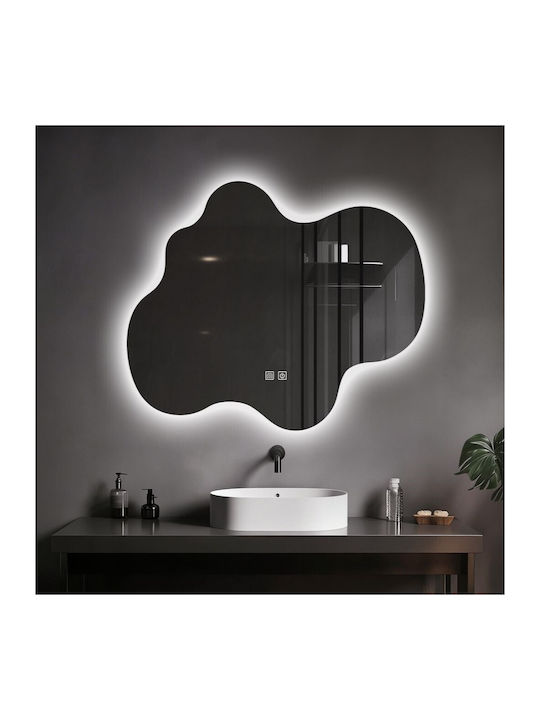 Futura Oglindă de Baie cu Lumini LED cu Atingere 70x80cm Albă