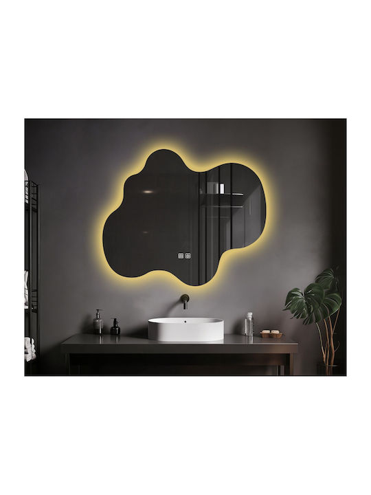 Futura Oglindă de Baie cu Lumini LED cu Atingere 70x80cm Albă