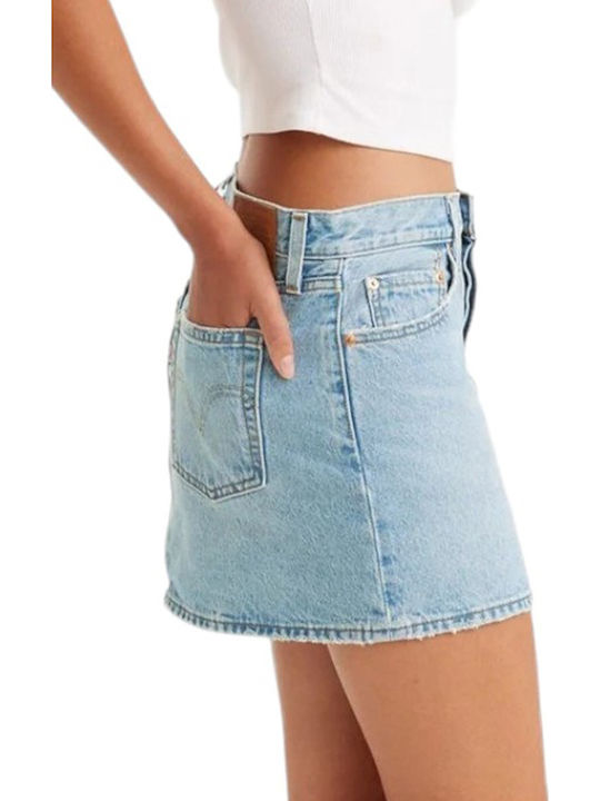 Icon Denim Mini Fustă Albastru