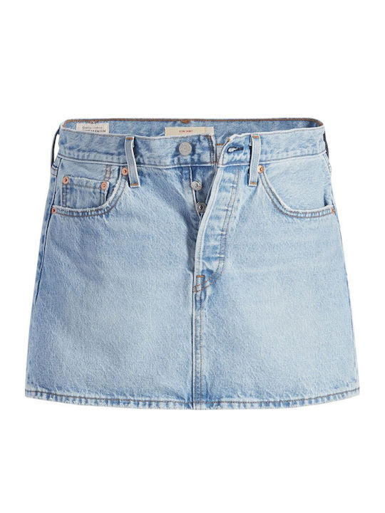 Icon Denim Mini Fustă Albastru