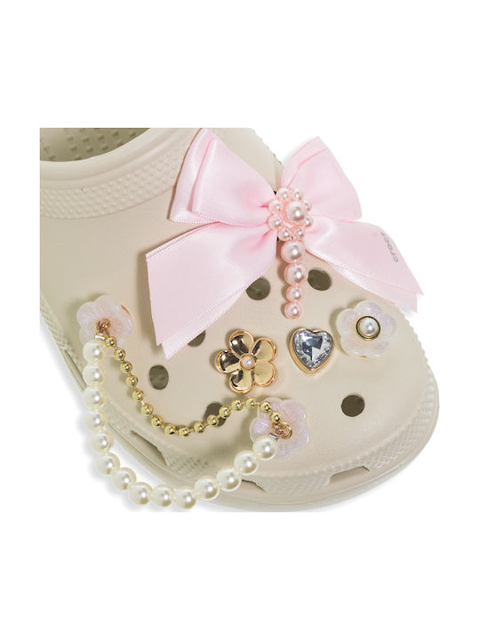 Crocs Jibbitz Charms Gorgeous Pearls Ροζ 5τμχ