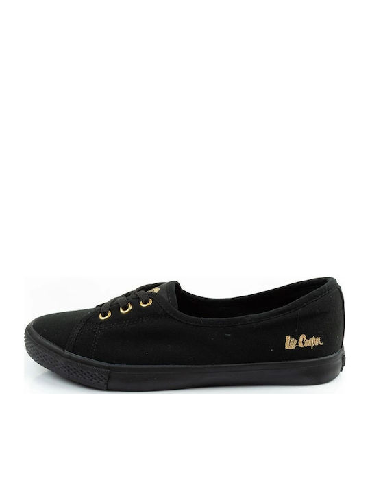 Damen Slip-Ons Stoff Schwarz