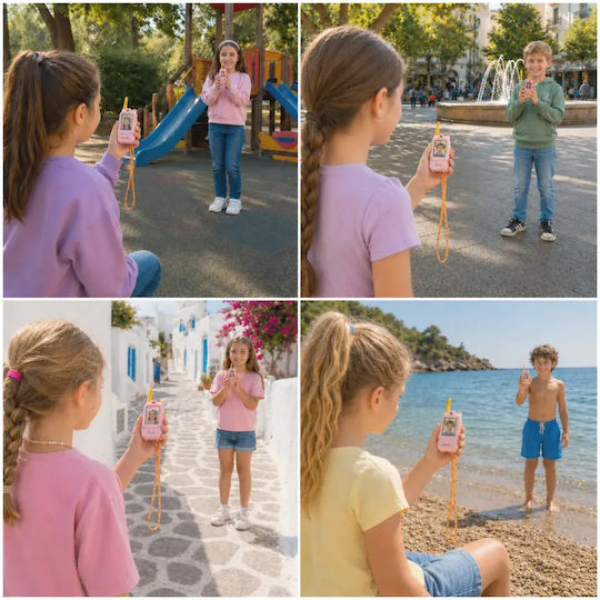 Kids Walkie Talkie Zazu Fun Rechargeable Video Call Pink