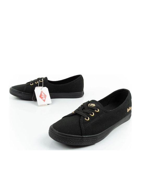 Damen Slip-Ons Stoff Schwarz