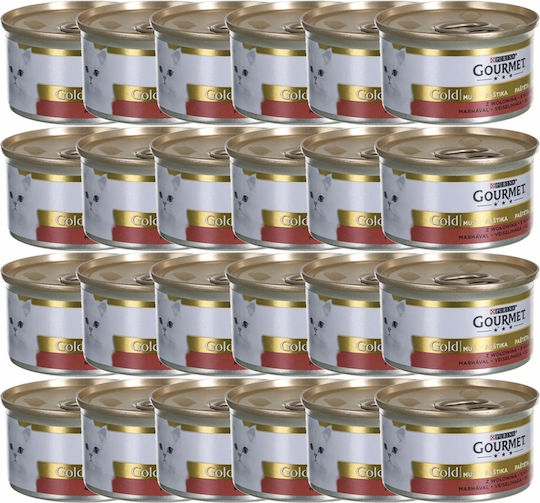 Gourmet Υγρή Τροφή για Γάτες σε Κονσέρβα με Βοδινό 24x85gr