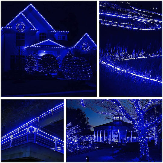 Christmas Tube Light 912 Light Bulbs 220V Blue 38m
