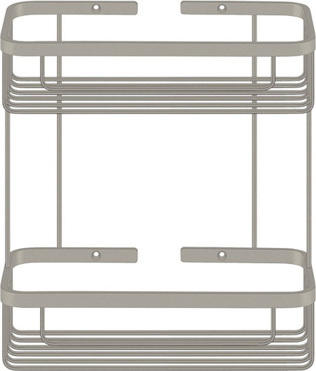 Sanco 00004-M118 Wandmontiertes Badezimmerregal Metallisch Grau