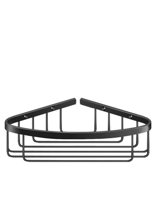 Sanco 00008-M101 Corner Wall Mounted Bathroom Shelf Metallic White