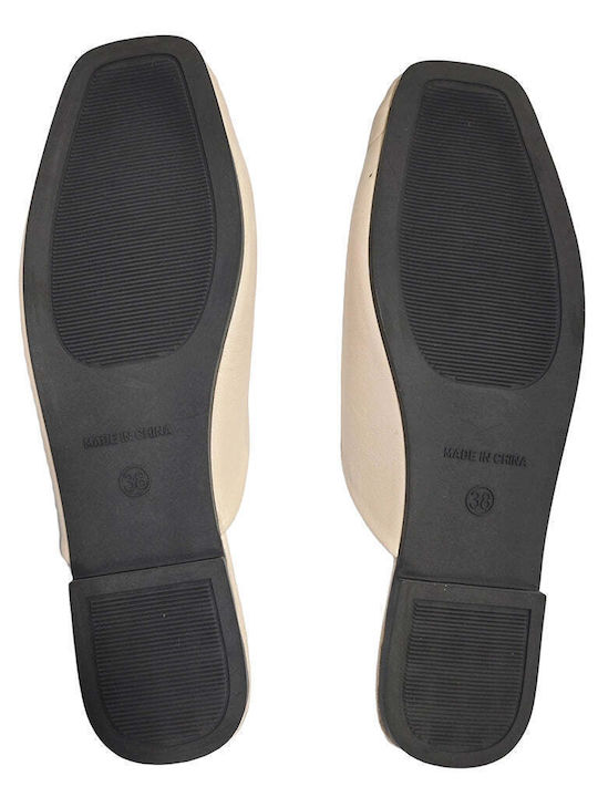 Mules with Heel in Beige Colour TX-9018-3