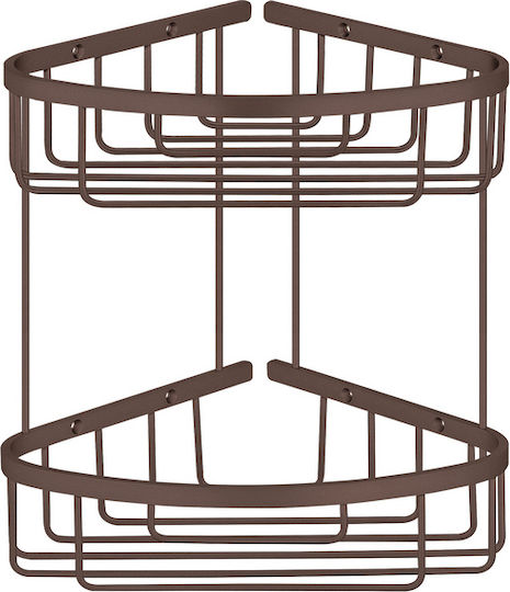 Sanco 00009-M118 Eck Wandmontierte Badezimmerregal Metallisch Grau