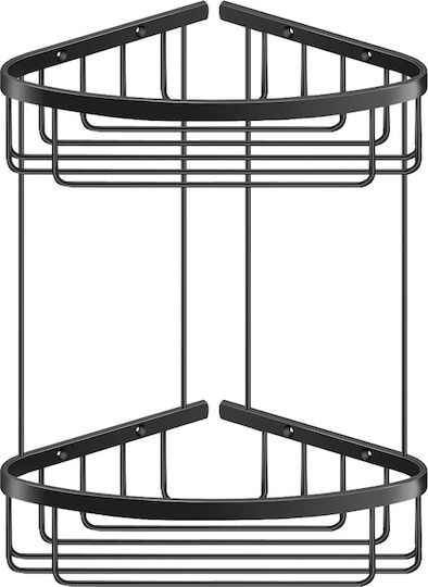 Sanco 00009-M118 Eck Wandmontierte Badezimmerregal Metallisch Grau