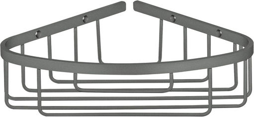 Sanco Eckmontierte Badezimmerregal Metallisch Grau
