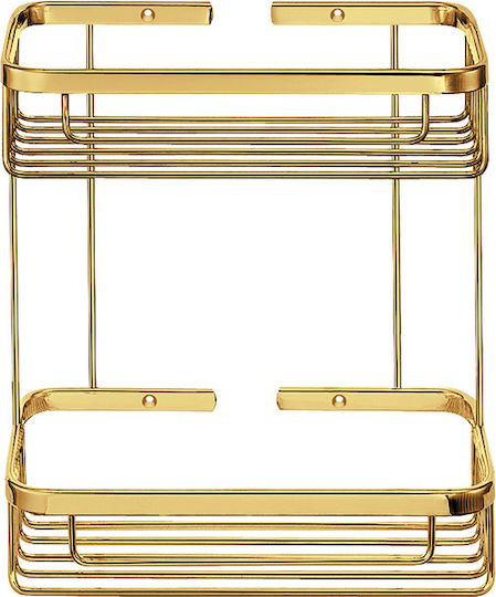 Sanco 00004-M101 Wandmontiertes Badezimmerregal Metallisch Weiß